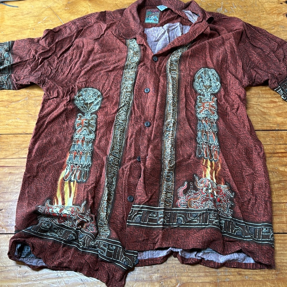 Tiki print shirt - Picture 4 of 9